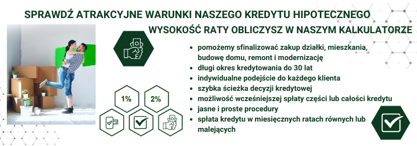 Baner promocyjny &quot;Atrakcyjne warunki kredytu hipotecznego&quot;