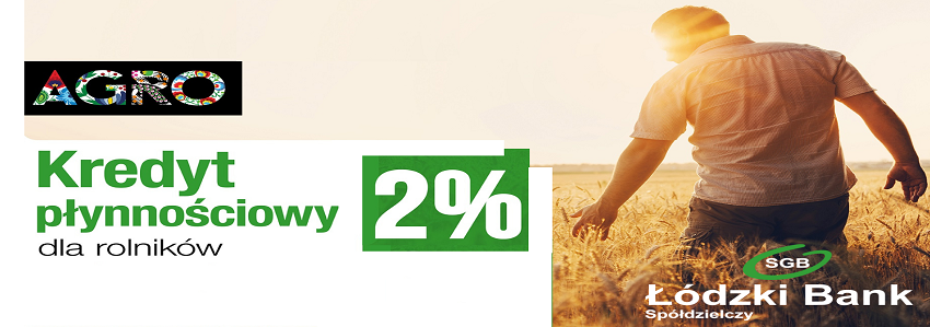 baner promocyjny &quot;Kredyt płynnościowy dla rolników 2%&quot;