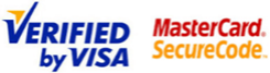 Loga VERIFIED by VISA i Master Card Secure Code