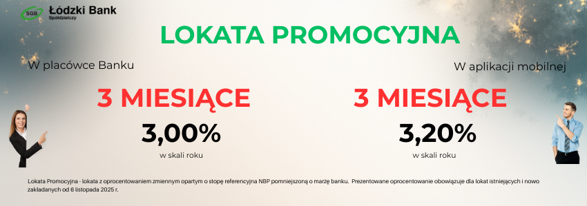 Reklama lokaty promocyjnej 3 m-ce od 6 listopada 2025 r.
