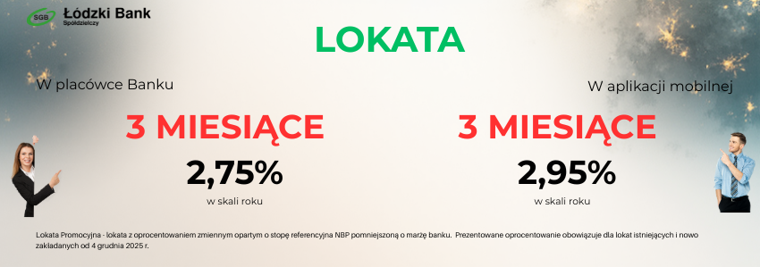 Reklama lokaty promocyjnej 3 m-ce od 4 grudnia 2025 r.
