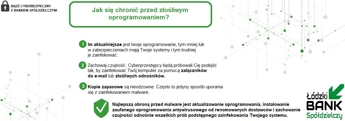 baner informujący o zasadach cyberbezpieczeństwa