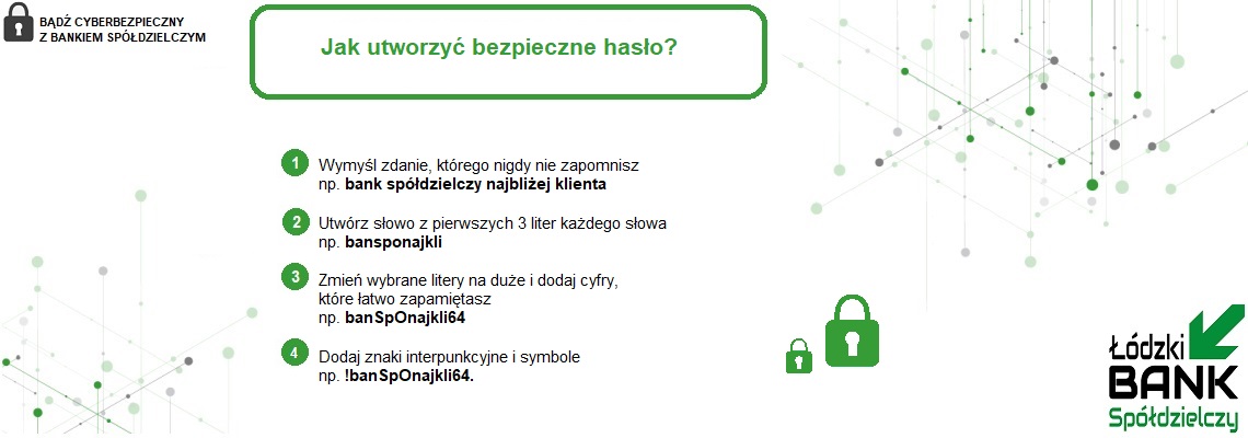baner informujący o zasadach cyberbezpieczeństwa
