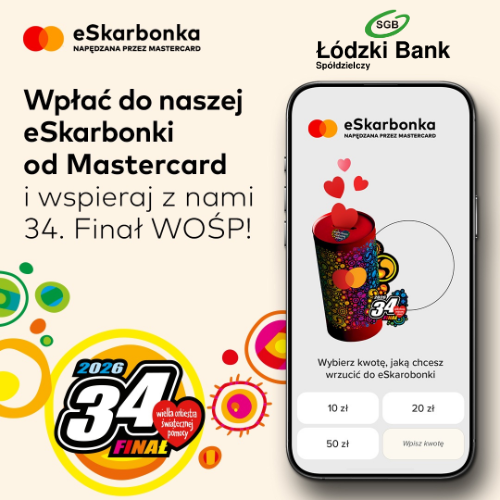 Łódzki Bank Spółdzielczy gra dla WOŚP!